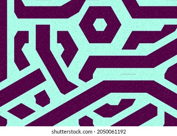 Colour Hexagon Tile Connection art background design illustration