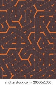Color Hexagon Tile Connection Art Hintergrund Design-Illustration
