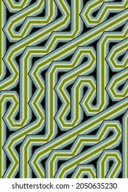 Colour Hexagon Tile Connection art background design illustration