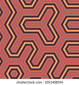 Colour Hexagon Tile Connection art background design illustration
