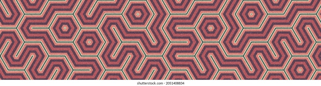 Colour Hexagon Tile Connection art background design illustration