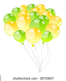 Colour holiday balloons - background, texture, vector design ellements for decoration