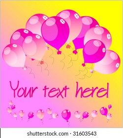 Colour holiday balloons - background, texture, vector design ellements for decoration