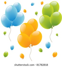 Colour holiday balloons background, texture