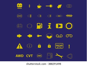 colour icon pack car information pictograms