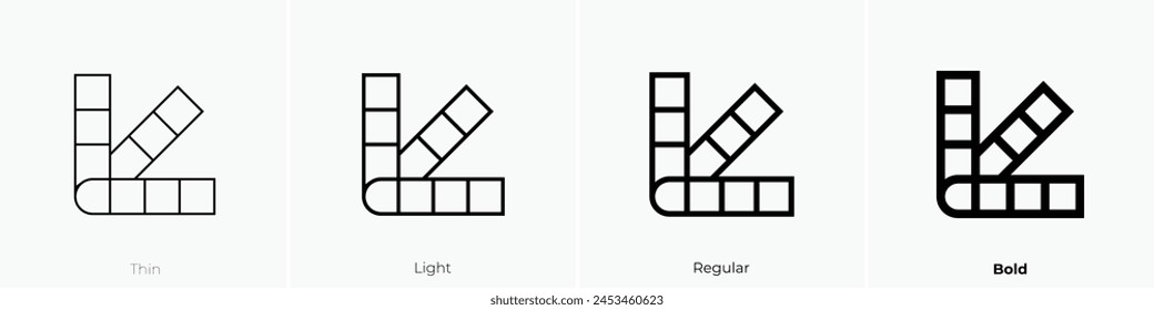 icono de color. Diseño de estilo fino, ligero, regular y audaz aislado sobre fondo blanco