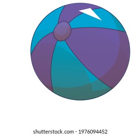 an colour illustration of cartoonish beachball