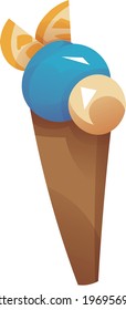 an colour illustration of cartoonish icecream
