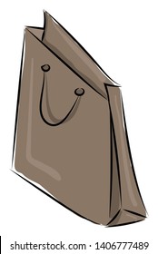 Ilustración en color de una bolsa de regalo, vector, dibujo en color o ilustración. 