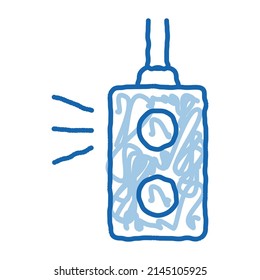 Colour Light Signal Metallurgical sketch icon vector. Hand drawn blue doodle line art sign. isolated symbol illustration