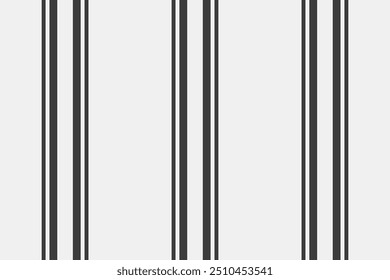 Colour lines vertical stripe, grunge vector textile fabric. Fibrous background pattern seamless texture in white and grey colors palette.