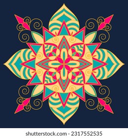Colour Mandala Art  Design Template SVG, Ai, EPS, PDF, JPG, PNG File