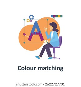 Colour matching Vector illustration which can easily modify or edit

