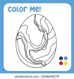 Colour me: The dinosaur’s egg. The ancient creature the egg of dinosaurs colouring page for kids