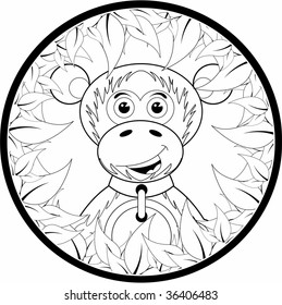 Colour In Monkey Graphic