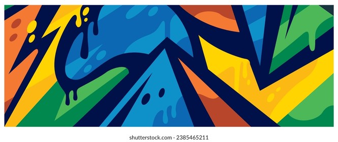 Diseño de arte mural de color Fondo Vector de iluminación