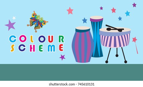 colour music theme banner 