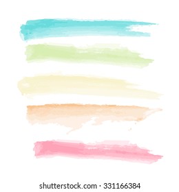 pincel pintado en color sobre el fondo blanco aislamiento de la ilustración vectorial pasos 10