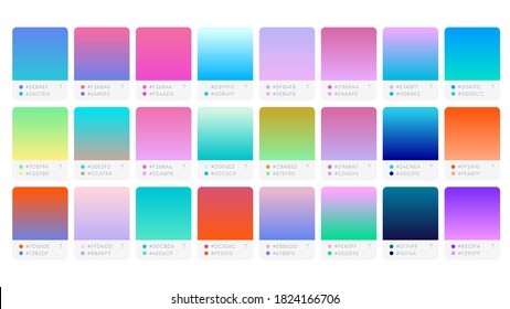 Colour Palette Catalog Samples Gradient in RGB or HEX