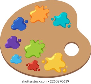 Paleta de color en la ilustración de fondo blanco