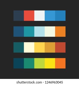 Colour Palette Vector Illustration Set