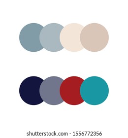 Colour palette vector illustration set