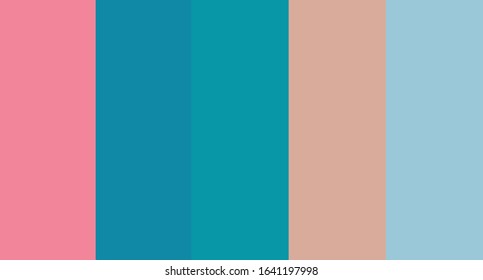 colour palette vector illustration set