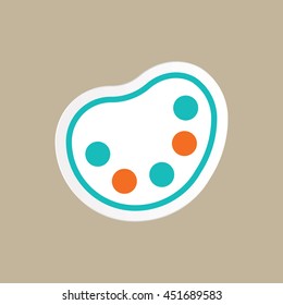 colour pallete/ art icon in flat icon