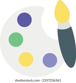 colour plate flat icons design