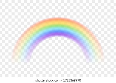 Colour rainbow isolated on transparent background. Vector illustration