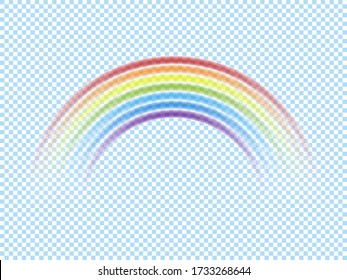 Colour rainbow isolated on transparent background. Vector illustration