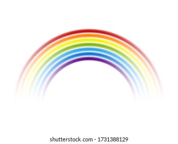 Colour rainbow isolated on white background. Vector illustration