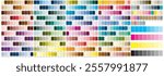 Colour reference swatch palette. Pantone colourful colour palette, used to select the right shade in the design. two fans for colour matching