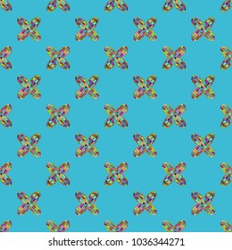 Colour seamless pattern with cooperated earth globe.