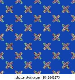 Colour seamless pattern with cooperated earth globe.