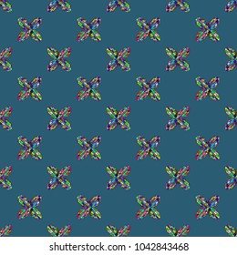Colour seamless pattern with cooperated earth globe.