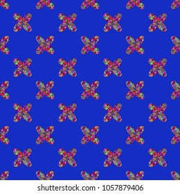 Colour seamless pattern with cooperated earth globe.