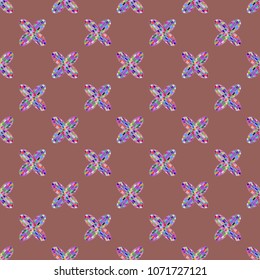 Colour seamless pattern with cooperated earth globe.