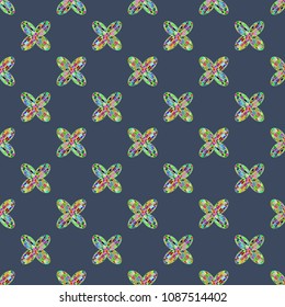 Colour seamless pattern with cooperated earth globe.