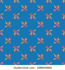 Colour seamless pattern with cooperated earth globe.