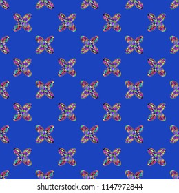 Colour seamless pattern with cooperated earth globe.