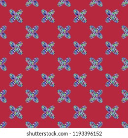 Colour seamless pattern with cooperated earth globe.