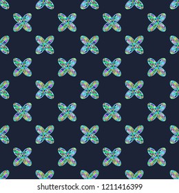 Colour seamless pattern with cooperated earth globe.