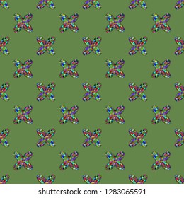 Colour seamless pattern with cooperated earth globe.