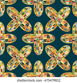 Colour seamless pattern with cooperated earth globe.