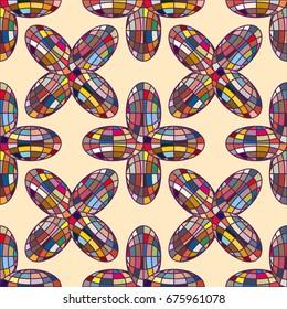 Colour seamless pattern with cooperated earth globe.