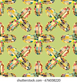Colour seamless pattern with cooperated earth globe.