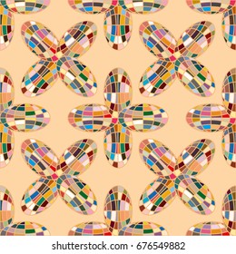 Colour seamless pattern with cooperated earth globe.