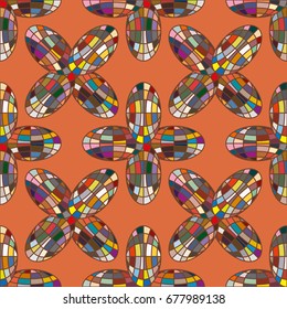 Colour seamless pattern with cooperated earth globe.