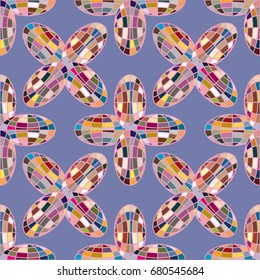 Colour seamless pattern with cooperated earth globe.